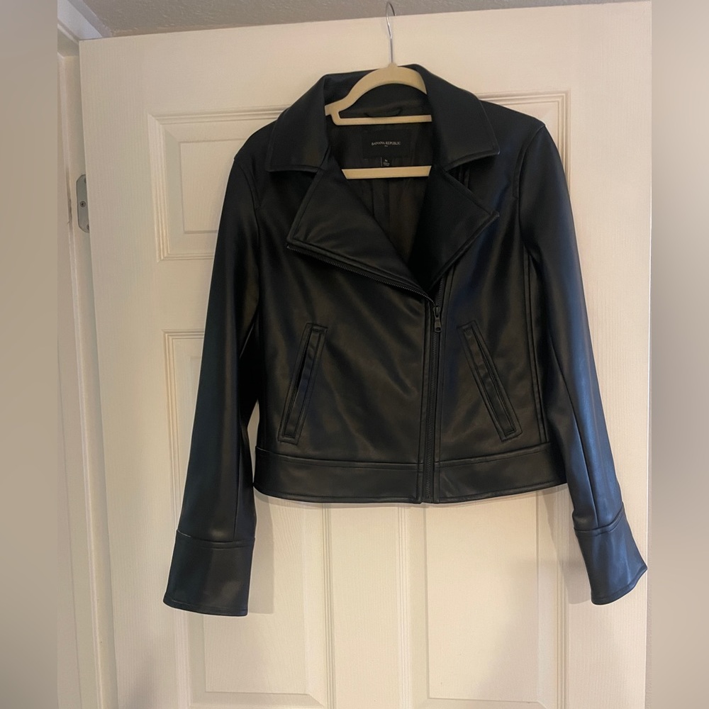 Banana Republic Factory Vegan Leather Jacket Medium